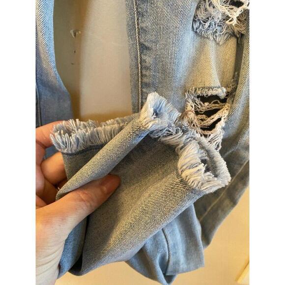 Refuge Destressed Denim Raw Hem Jeans Sz.2 - Picture 10 of 11